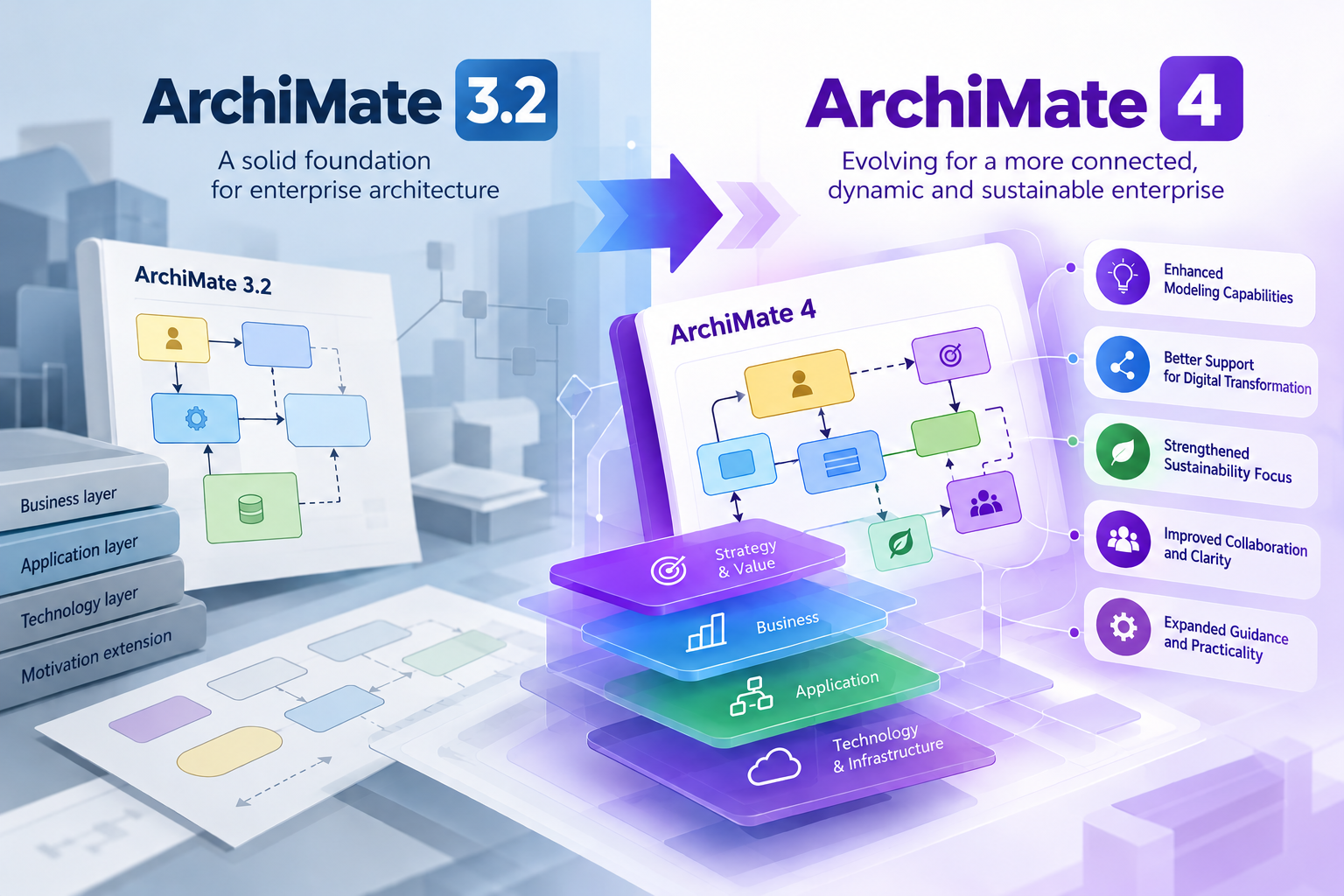 تغییرات کلیدی Archimate 4 نسبت به Archimate 3.2